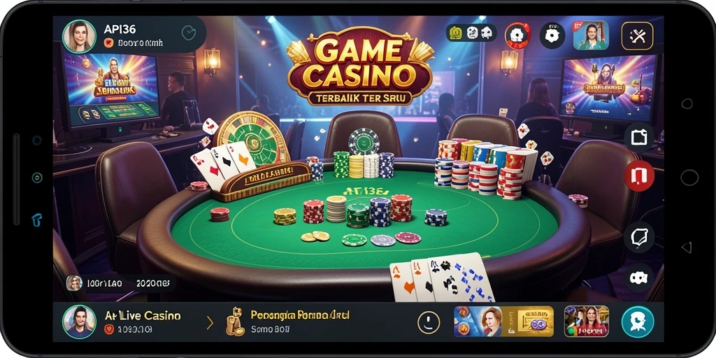 Tampilan gameplay Live Casino yang seru dan interaktif dari API36.