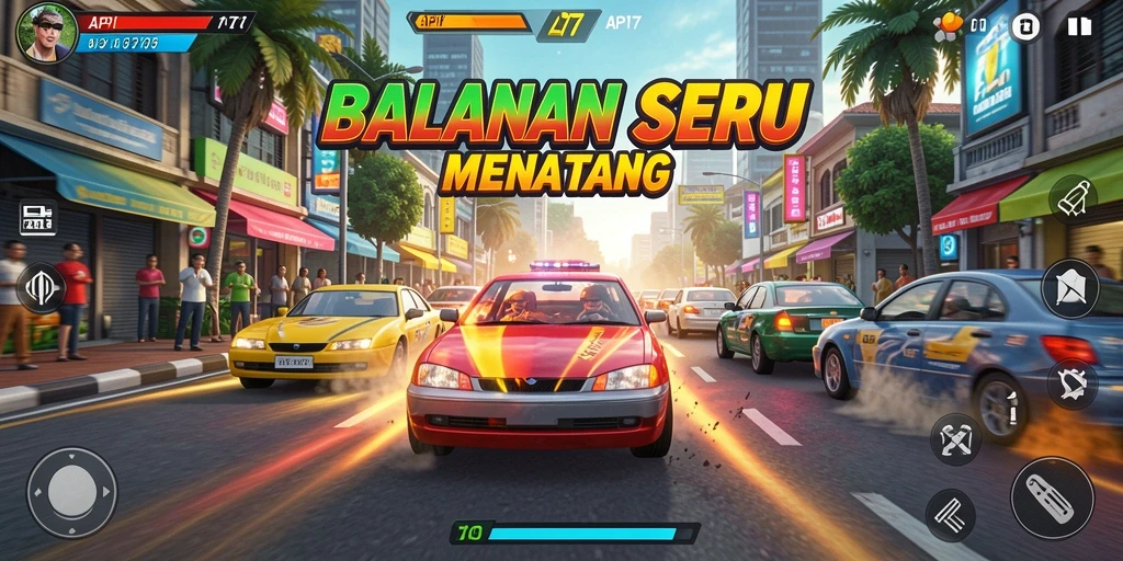 Tampilan gameplay seru dalam game balapan API77 yang memacu adrenalin.