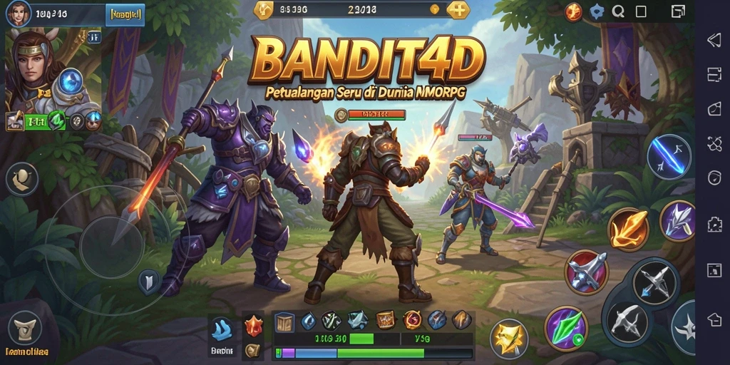 Screenshot gameplay BANDIT4D menampilkan aksi seru di dunia MMORPG.