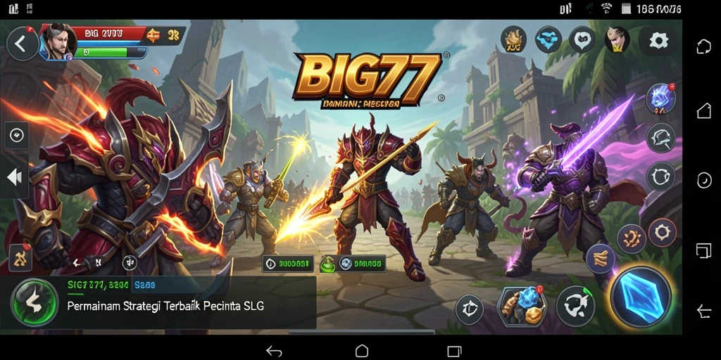 Tampilan gameplay seru dan strategis di BIG77.