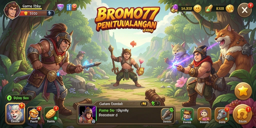Tampilan gameplay BROMO77 yang menarik dan penuh warna.