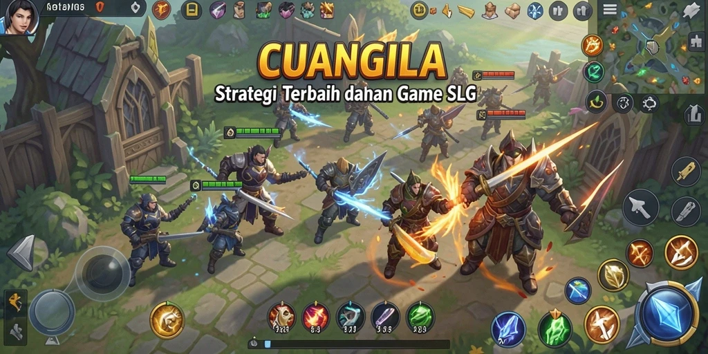 Tangkapan layar gameplay CUANGILA menunjukkan pertempuran strategis yang mendebarkan.
