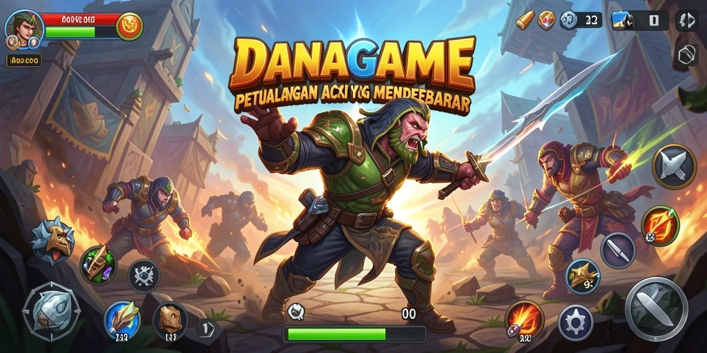 Tampilan menarik dari gameplay aksi yang mendebarkan.