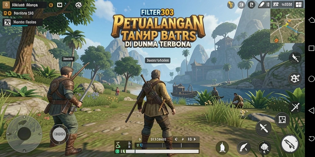 Screenshot yang menunjukkan gameplay mendalam FILTER303 di dunia terbuka.