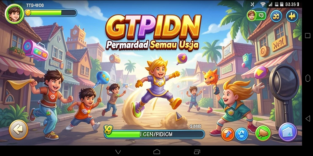 Screenshot GTPIDN menampilkan momen mendebarkan dalam permainan arcade.