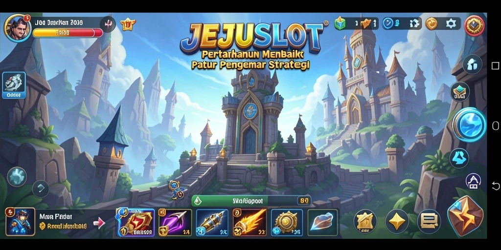 Gameplay strategi yang mendebarkan dalam JEJUSLOT Tower Defense.