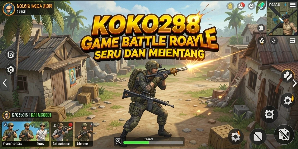 Tampilan gameplay KOKO288 yang mendebarkan dalam pertempuran Battle Royale.