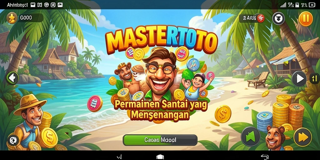 Screenshot menampilkan gameplay seru MASTERTOTO yang penuh warna.