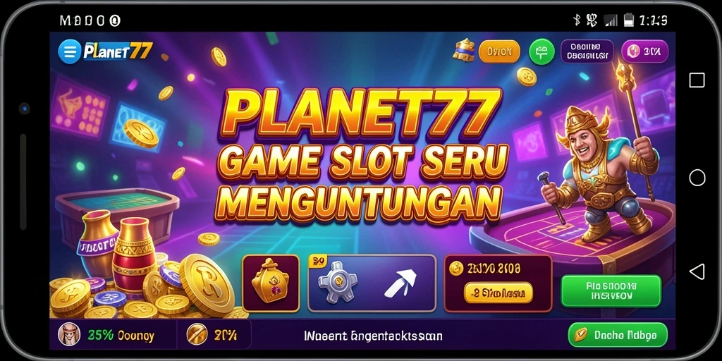 Tampilan gameplay seru dari PLANET77 dengan berbagai fitur slot.